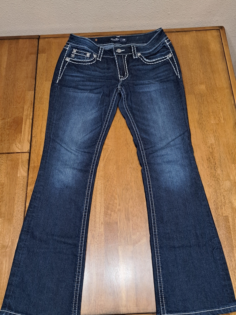 Miss Me Chloe Bootcut Jeans with White Stitching